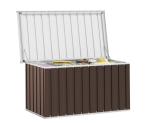 Vrtna kutija za pohranu smeđa 129x67x65 cm - Image 3