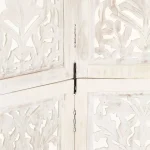 Ručno rezbarena 5-panelna pregrada za sobu 200 x 165 cm - Image 4