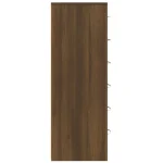 Komoda sa 6 ladica, smeđi hrast, 50x34x96 cm - Image 5