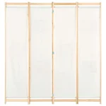 Sobna pregrada s 4 panela, krem, 160 x 170 x 4 cm - Image 2