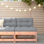 Vrtna srednja sofa s jastucima 62 x 62 x 70,5 cm