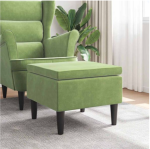 Stolac s drvenim nogama svjetlozeleni baršunasti