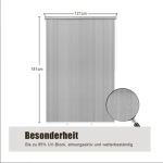 Rolo zavjesa 121 x 181 cm sive boje - Image 3