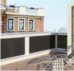 PVC ograda  za privatnost za balkon, siva, 160x400 cm - Image 4