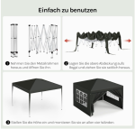 Šator u obliku pagode za kampiranje i festival, imetalnog - Image 5