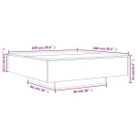 Klub stolić, Bijeli, 94,4 x 94,4 x 30,5 cm - Image 7