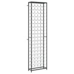 Stalak za vino za 95 boca, Crni, 53,3 x 18,4 x 222,7 cm - Image 2
