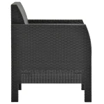 Vrtna stolica s jastukom antracit boje 61,5x61,6x74,3 cm - Image 3