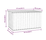 Vrtna kutija za pohranu siva 171 x 99 x 93 cm - Image 4