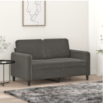 Dvosjed od crne baršunaste tkanine, 120 cm