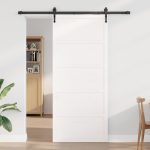 Vrata za štalu, Bijela, 80 x 2,5 x 208 cm - Image 2
