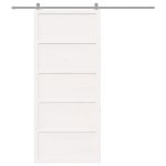 Vrata za štalu, Bijela, 80 x 2,5 x 208 cm - Image 4