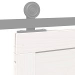 Vrata za štalu, Bijela, 80 x 2,5 x 208 cm - Image 5