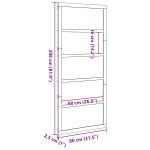 Vrata za štalu, Bijela, 80 x 2,5 x 208 cm - Image 6