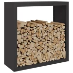 Stalak za drva za ogrjev,  Čelik, Crni, 100x40x100 cm - Image 2
