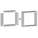 Stalak za drva za ogrjev,  Čelik, Crni, 100x40x100 cm - Image 6