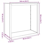 Stalak za drva za ogrjev,  Čelik, Crni, 100x40x100 cm - Image 7