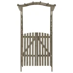 Pergola s vratima, Siva, 116 x 40 x 204 cm - Image 2