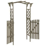 Pergola s vratima, Siva, 116 x 40 x 204 cm - Image 3