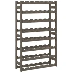 Stalak za vino za 56 boca, sivi, 72 x 25 x 118 cm - Image 2