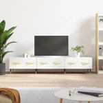 TV ormarić visoki sjaj bijeli 150 x 36 x 30 cm