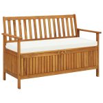 Vrtna klupa za pohranu od bagremovog drva 120x63x84 cm