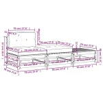 Vrtna sofa s jastucima i tabureima 210 x 70 x 67 cm - Image 8