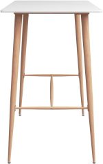 Barski sto u bijeloj boji 120 x 60 x 105 cm - Image 3