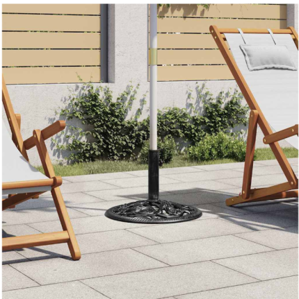 Podloga za suncobran, crna, od lijevanog željeza