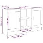 Komoda, Hrast, 120 x 30,5 x 70 cm - Image 6