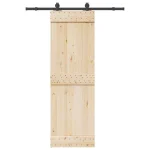 Pribor za klizna vrata 152,5 cm čelični crni - Image 2