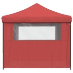 Sklopivi šator za zabave s 4 bočna zida bordo 3x 3 x 3 m - Image 4