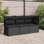 Vrtna sofa, Crna, 62 x 62 x 69 cm