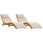 Set od 2 ležaljke za sunčanje s jastucima 184 x 55 x 64cm - Image 3