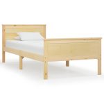 Okvir za krevet bez madraca od punog drveta, 100x200 cm - Image 2