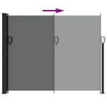 Uvlačiva bočna tenda antracit boje 160 x 500 cm - Image 4
