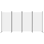 Sobna pregrada s 4 panela bijela 346 x 180 cm od tkanine - Image 3