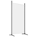 Sobna pregrada s 4 panela bijela 346 x 180 cm od tkanine - Image 6