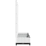 Vrtna saksija s rešetkom bijela 120x40x121,5 cm - Image 5