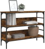 Konzolni stolić od dimljenog hrasta, 33 x 95 x 73 cm - Image 2