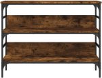 Konzolni stolić od dimljenog hrasta, 33 x 95 x 73 cm - Image 4