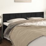Set od uzglavlja,  Crna, Baršunasta,  Crna 100x5x88 cm