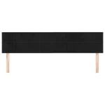 Set od uzglavlja,  Crna, Baršunasta,  Crna 100x5x88 cm - Image 3