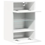 Set od 2  zidni ormarići s LED za TV Bijeli 40x30x60,5 cm - Image 5