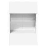 Set od 2  zidni ormarići s LED za TV Bijeli 40x30x60,5 cm - Image 6