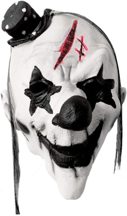 Klovnovska maska ​​za Noć vještica, bijele lateks maske