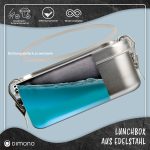 Kutija za ručak od čelika, 550ml, 13.5 x 9.5 x 4.8 cm - Image 2
