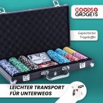 Profesionalni set za poker s kutijom od 300 čipova, crni - Image 4