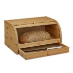 Kutija za hljeb na kotačiće s ladicom, 21 x 40,5 x 28 cm - Image 4