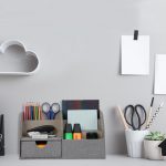 Organizator za sto s izgledom lana, 14,5 x 28 x 14,5 cm